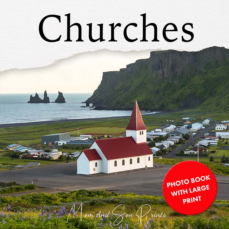dementia-book-churches-cover Churches Large Photo Book For Seniors with Dementia
